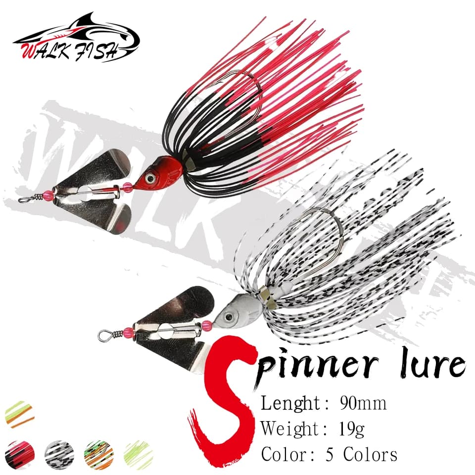 CAMMINARE PESCE 9 cm 14g Spinner Cucchiaio Esca Water surface Anti-noise film Bionic composite Rotante Paillettes Artificial bait Sea bass Equipment