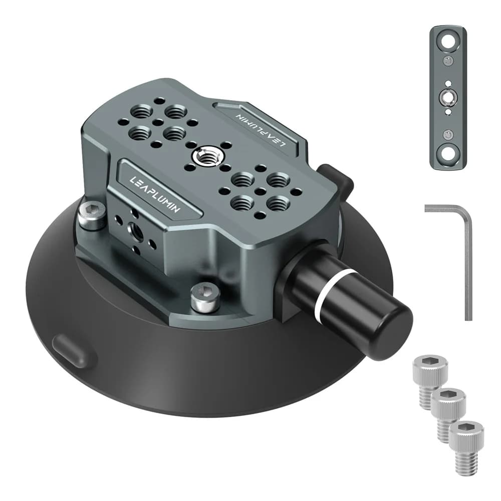 Supporto a ventosa in metallo 2026 per fotocamera con rail NATO 1/4 e 3/8, attacco a vuoto per pompa ad aria su finestrino auto per riprese video GoPro 12 11 10