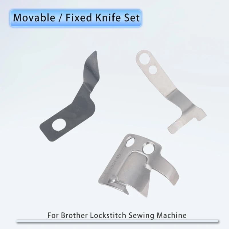 Coltello mobile/fisso adatto per macchina da cucire Brother S7200, SL-710A, SL-737A, JACK A2, A3, A4 S02645 S02637 S02643 Lama per taglio filo