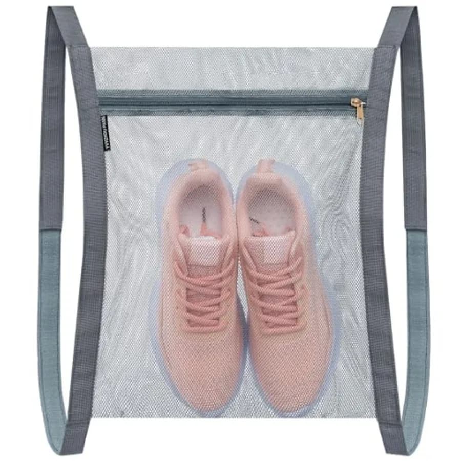 Shoe Drying Bag, Sneaker Bags for Dryer, Bag for Drying Shoes, Reusable Shoe Dryer Mesh Bags, Honeycomb Net Laundry Bags with Z