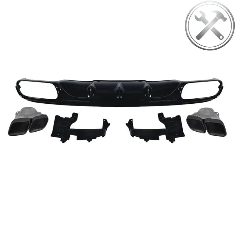 Kit Carrozzeria Esterna Auto, Paraurti Posteriore, Diffusore Posteriore, Stile Aggiornato Classe E W213, Parti di Ricambio Aero 2016-2023