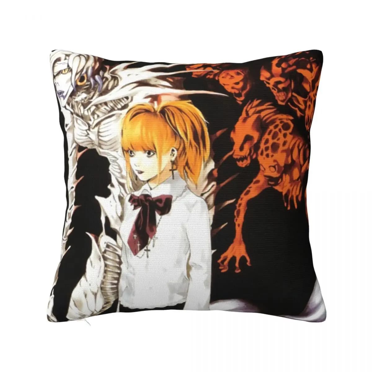 Federa per cuscino Girl And Dead Anime Death Note Giappone Manga Fodere per cuscini Decorazioni divertenti Federa per soggiorno 18"
