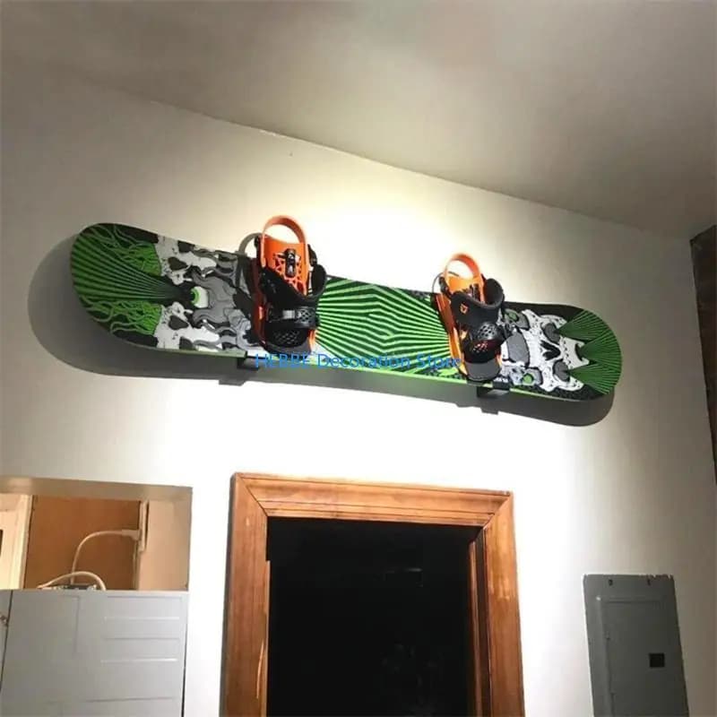 B0KC Set 2 supporti da parete per tappetini da yoga, supporti per rulli in schiuma, organizzatori per tavole da surf e ganci