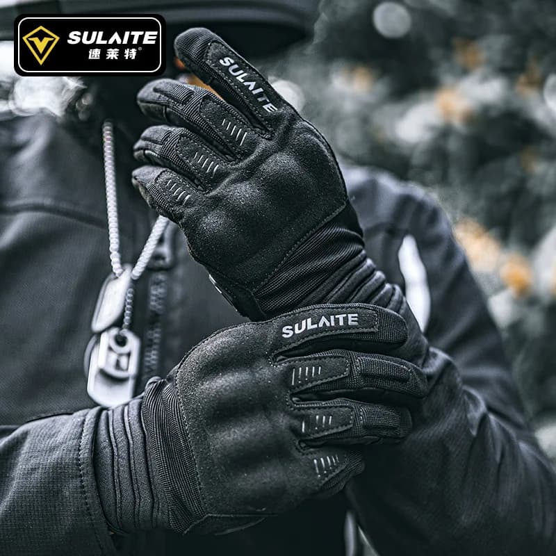 Summer Breathable Full Finger Motorcycle Gloves Non-slip Wear-resistant Touch Screen Motocross Racing Gloves Cycling Equipment
