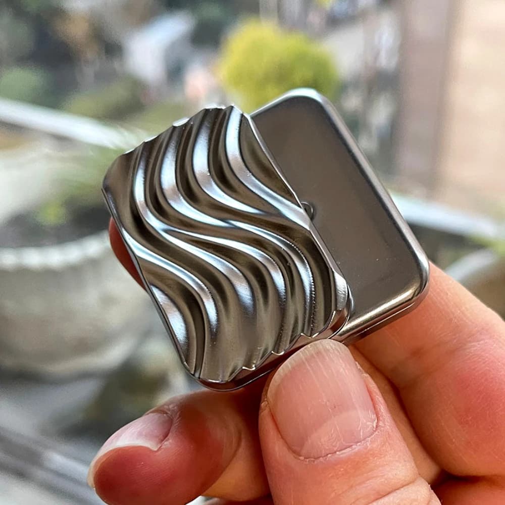 Wave Titanium Unlimited Pushing Slider 6+8 Fidget Toys per Adulti, Fidget Spinner, Gadget Antistress, Fidget Slider in Metallo