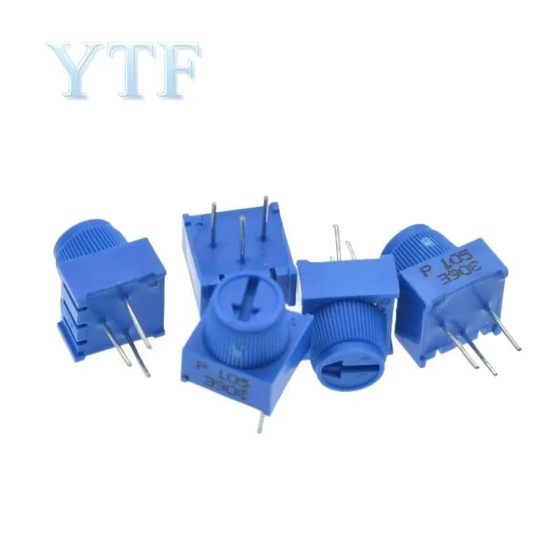 3386P-1-103 10K 1k 2k 5k 10k 20k... 0.5W, 1/2W PC pin Through Hole Trimmer potenziometro Cermet 1 Turn Top regolazione 5 pz/lotto