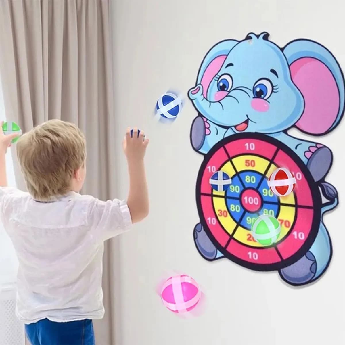 Tavola da gioco con bersaglio a forma di animale dei cartoni animati, gioco sportivo per bambini, giocattolo da interno ed esterno, gioco con palline appiccicose, regalo per bambini e bambine