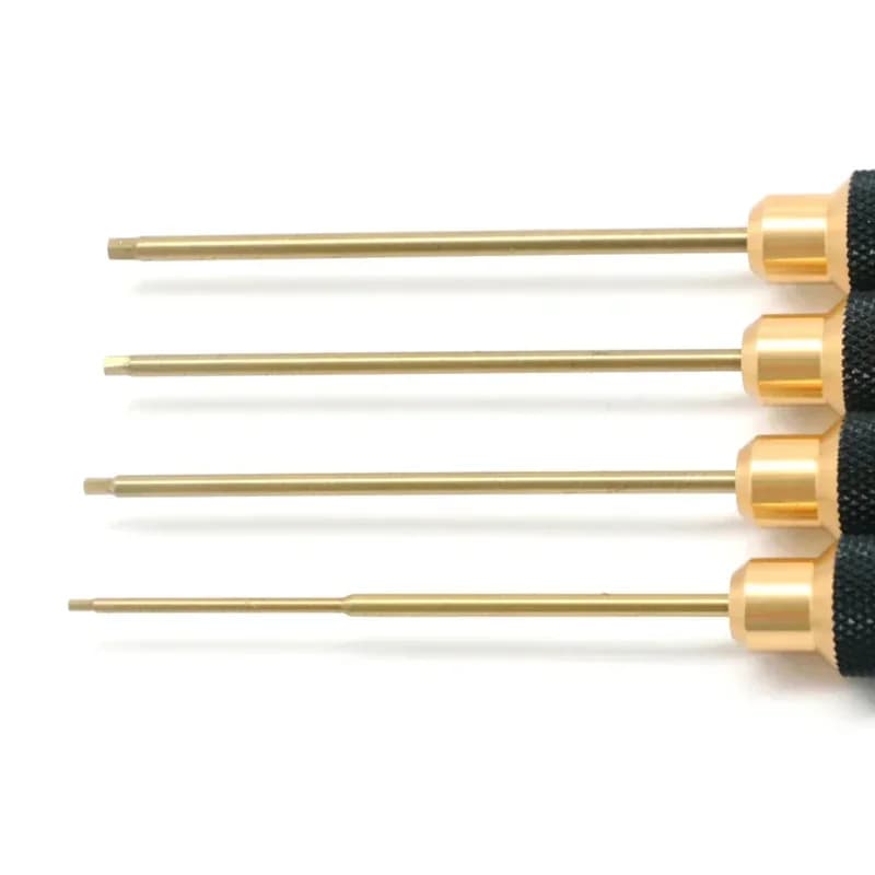 Strumenti RC Set di cacciaviti esagonali da 4 pezzi Placcatura in titanio temprato Cacciavite da 1,5 2,0 2,5 3,0 mm per giocattoli RC per elicotteri Rc (1 set)