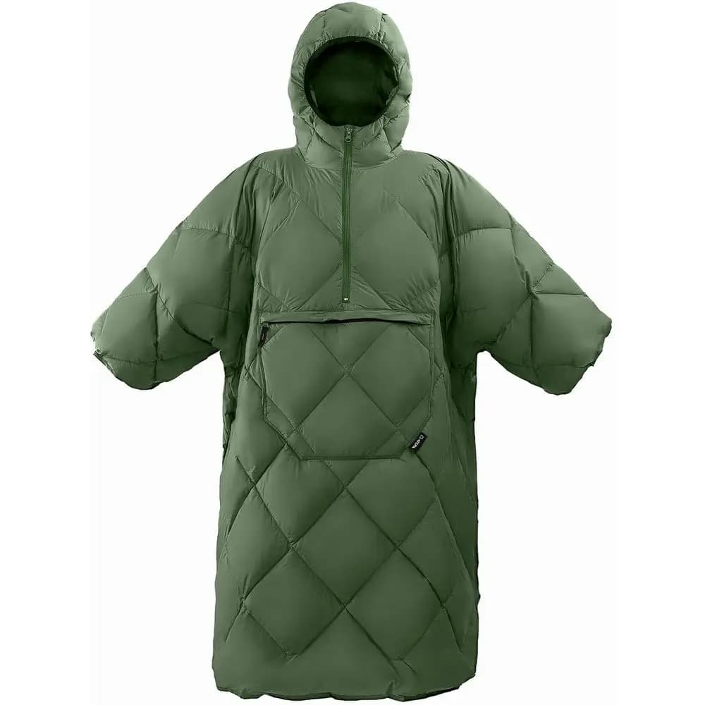 Water-Resistant Recycled Poncho, Versatile Camping Blanket for Outdoor Sports and Stadium Use