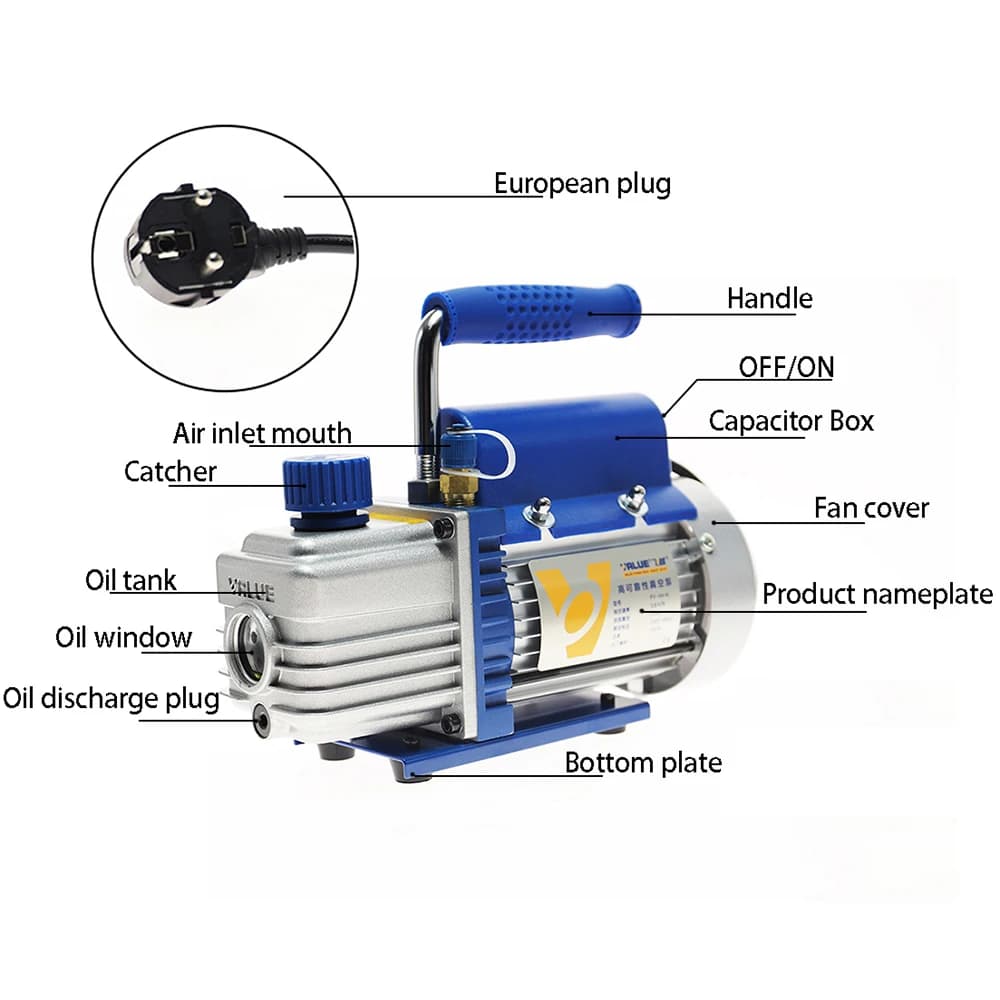 FY-1H-N Refrigeration Vacuum Pump Refrigeration Air Conditioning Pump Air Conditioning Car Refrigeration Repair Tools