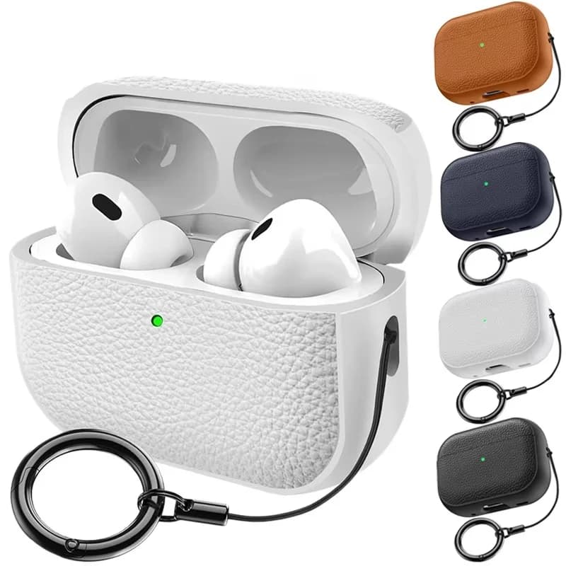 Custodia Protettiva in TPU per Apple AirPods 4 3 2 1, Cover Antiurto per Auricolari Bluetooth AirPods Pro 1 2 con Portachiavi