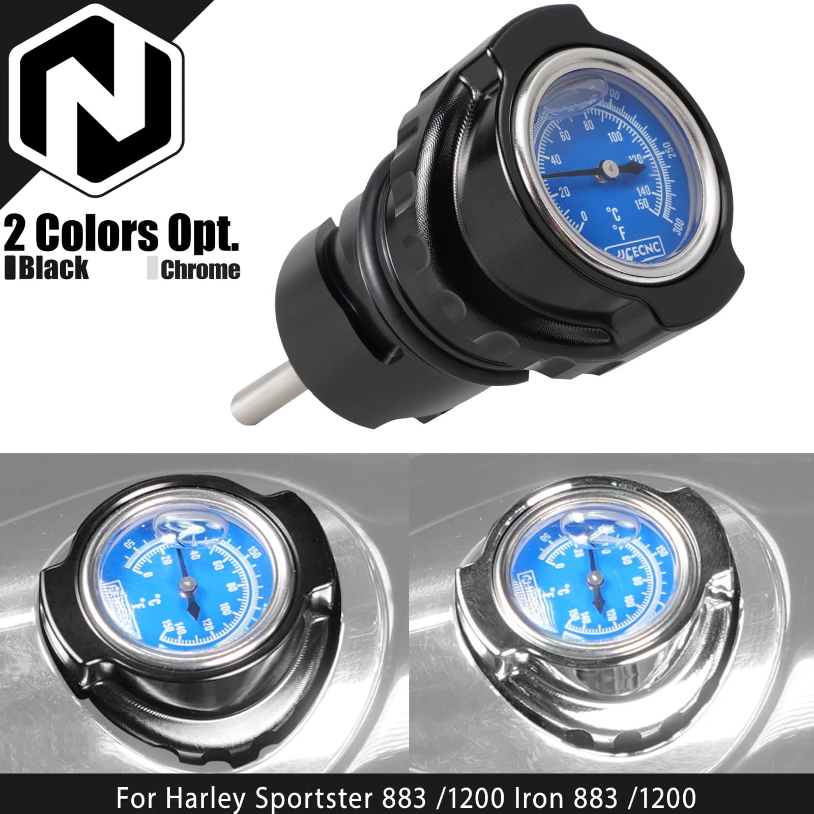 Astina Livello Olio NICECNC con Termometro per Harley Iron 1200 XL1200NS 883 XL883N 09-22 Sportster 883 Sportster 1200 Forty Eight