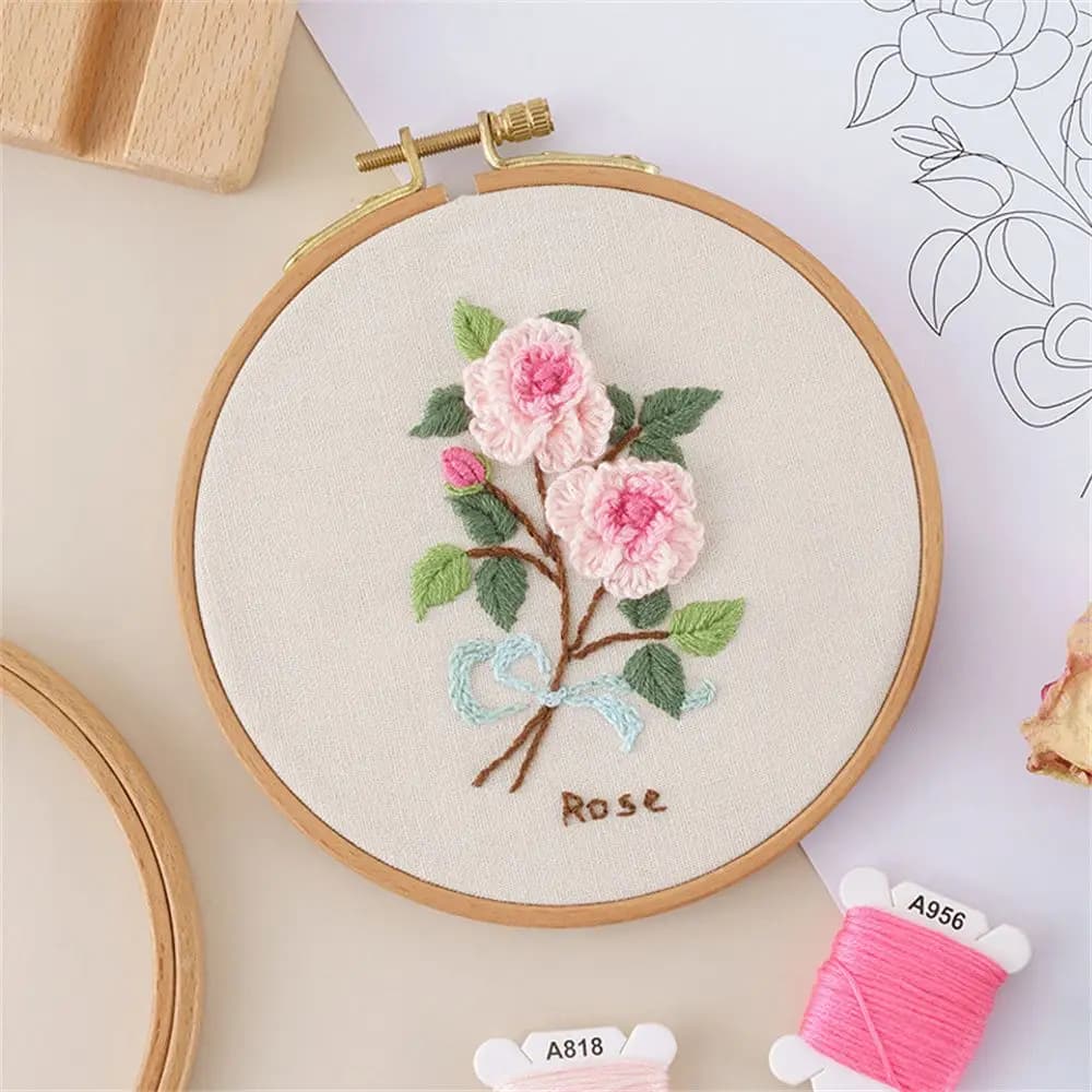 Handmade Beginner Sewing accessories Needle Punch Cross Stitch Embroidery Kit Needle Thread