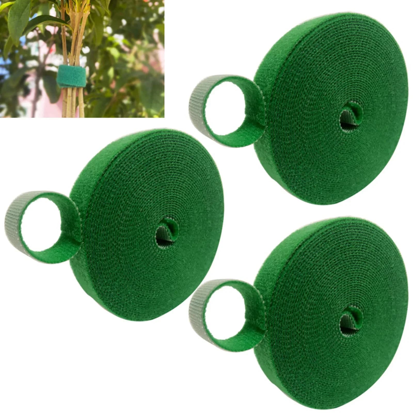 Green Garden Twine Plant Ties Nylon Plant Bandage Garden Hook Loop Bamboo Cane Wrap Support Garden Accessories