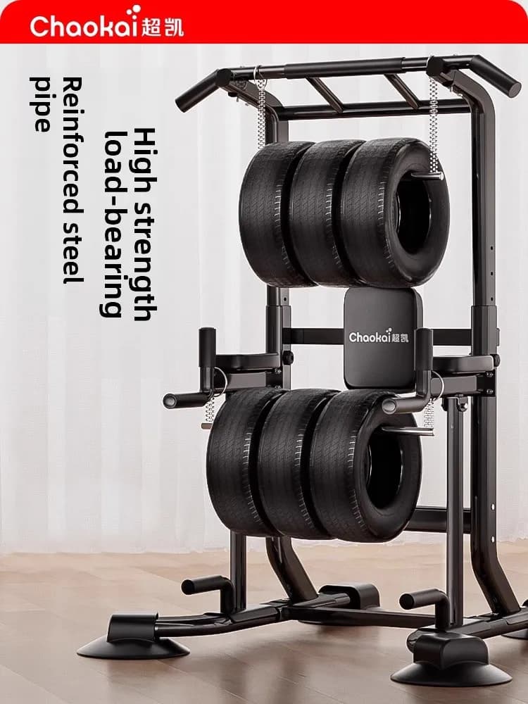 LH Fitness equipment with parallel pull-up bar for domestic interior, wall, floor, floor, suspended bar