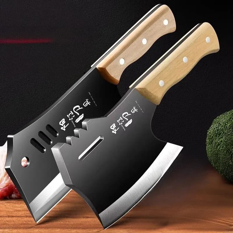 High carbon steel manual forging knife, household slicing and meat cutting knife, chef specific axe bone chopping knife,L9195