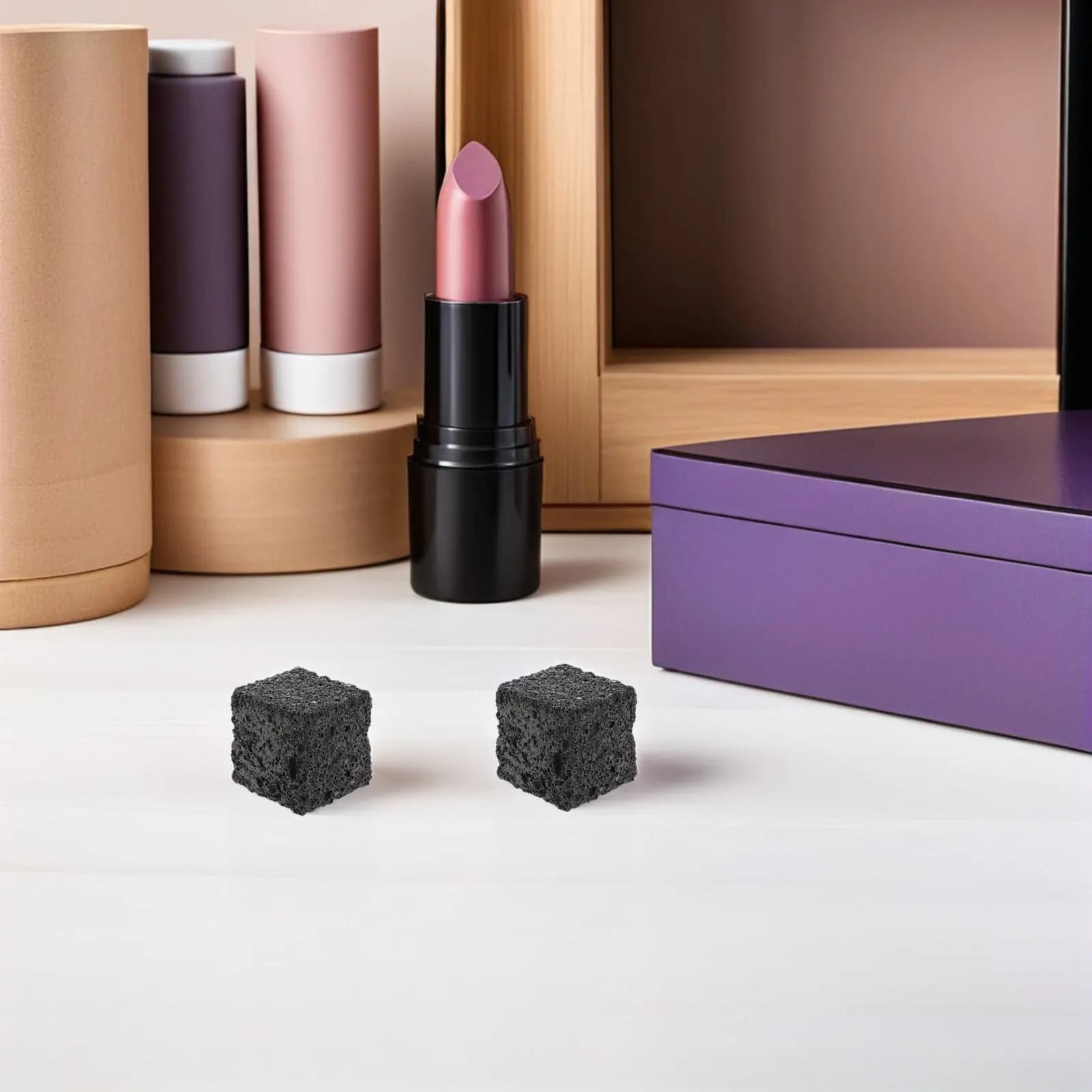 Set di 5 Diffusori di Aromi in Pietra Vulcanica, Diffusore Passivo Naturale per Oli Essenziali per Ufficio, Auto e Casa