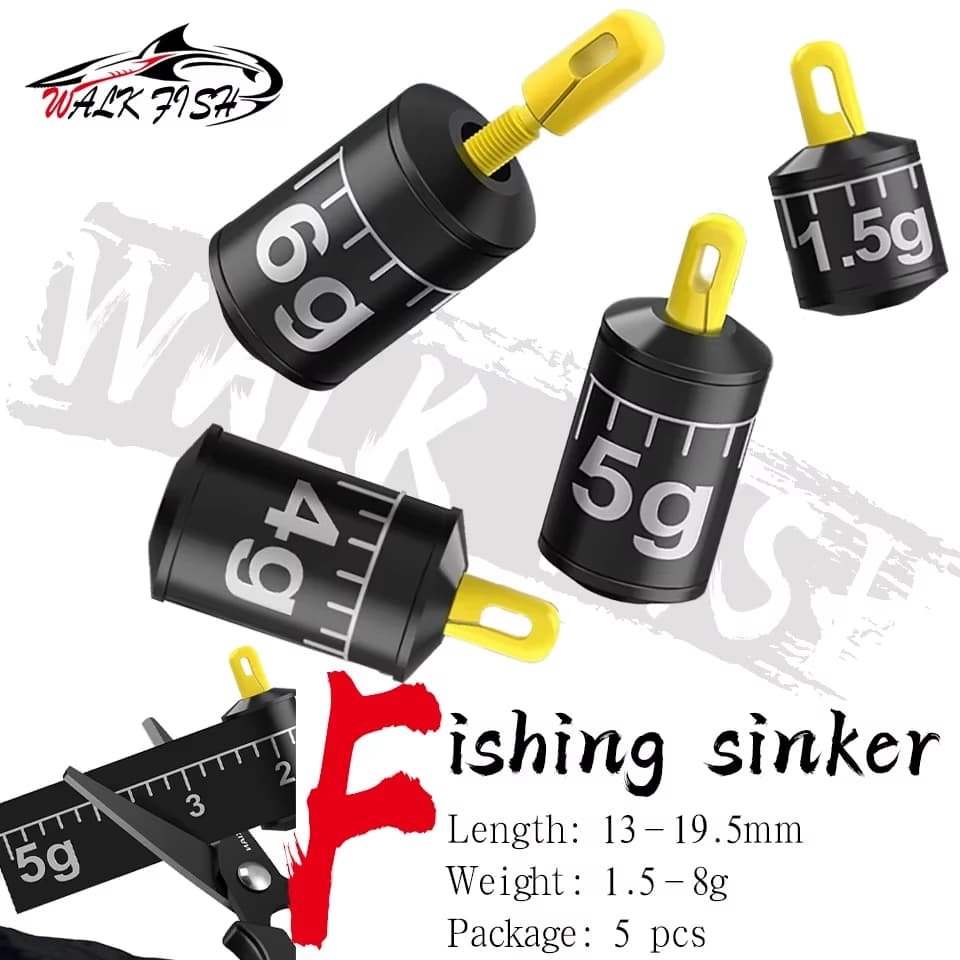 WALK FISH 5PCS Removable Lead Weight Wire Lead Lead Weight Sheet Seat Fishing Special Sliding Anti-water Fastening Lead buckle