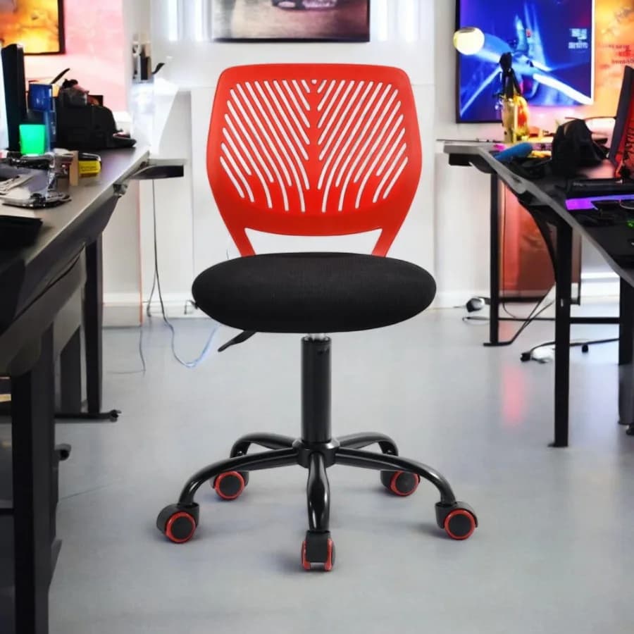 Black Adjustable Swivel Video Game Chair for Gaming Study Home Office