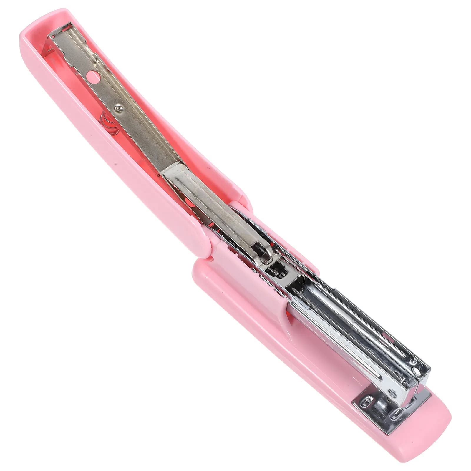 Cucitrice Multifunzione Resistente N.12 Stile Aperto per Rilegatura 25 Fogli Rosa, Accessorio da Scrivania Carino per Ufficio, Scuola, Aula
