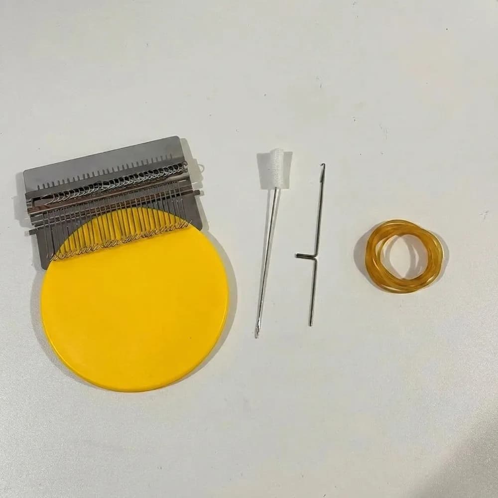 14 Needle Mini Loom Machine Beautiful Stitching Color Base Small Darning Loom Handmade DIY Wood Board Hand Weaving Tool Kit