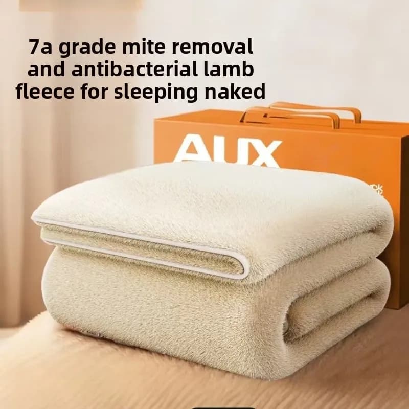 Coperta elettrica in grafene di lana di agnello Zona timer intelligente Controllo della temperatura Coperta riscaldata singola doppia sicura Spegnimento automatico
