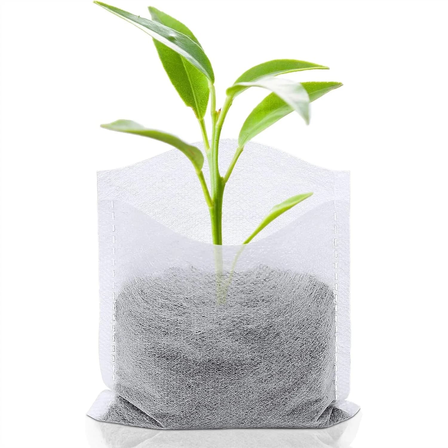 200 Sacchetti in Tessuto Non Tessuto per Semina e Coltivazione, Vasi per Semi, Fiori e Piantine (4.2x4.2 Pollici)