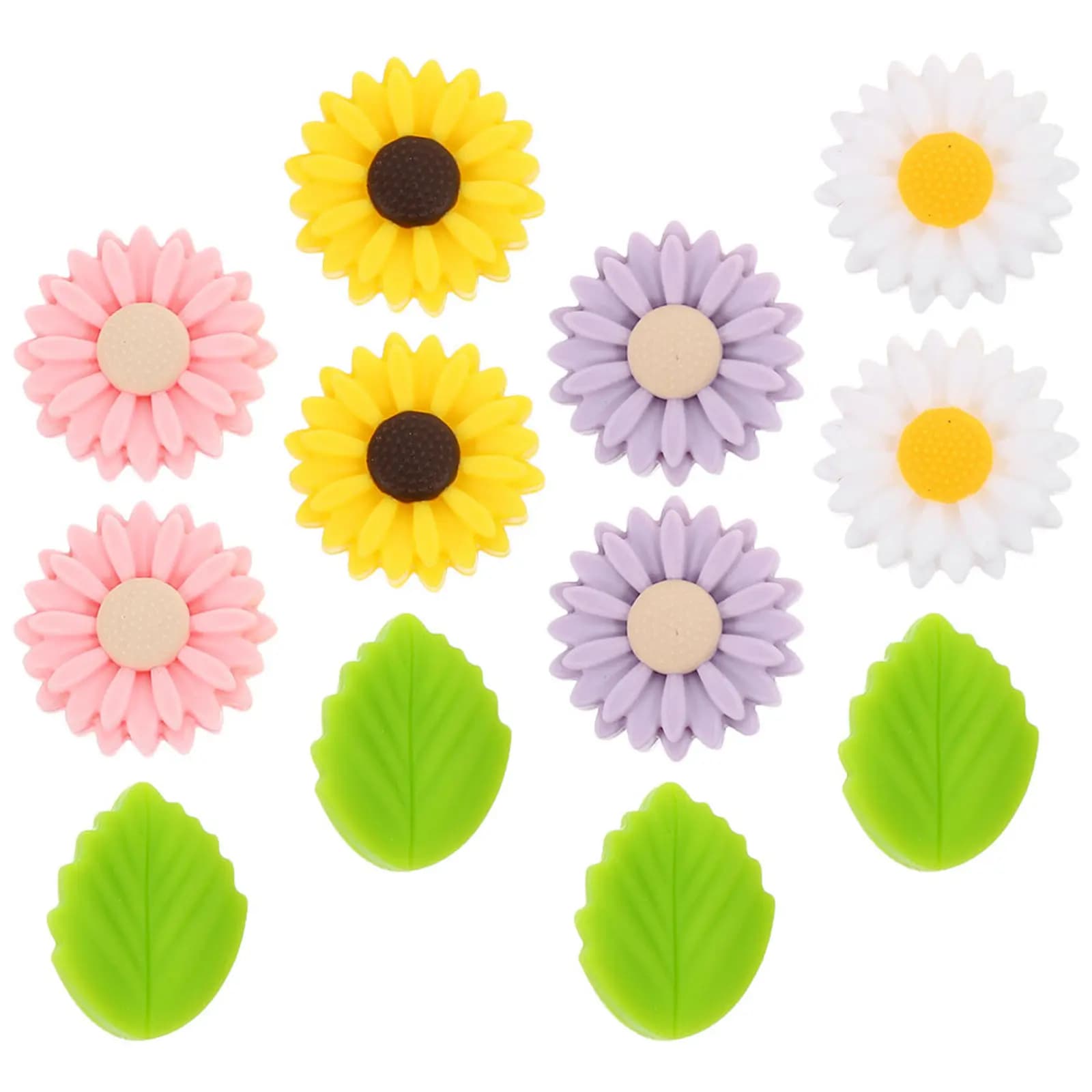 12 Pezzi di Protezioni Colorate in Silicone a Forma di Margherita per Punte di Ferri da Maglia, Copripunta per Ferri da Lavoro, Accessori per Ferri da Maglia per Uso Domestico