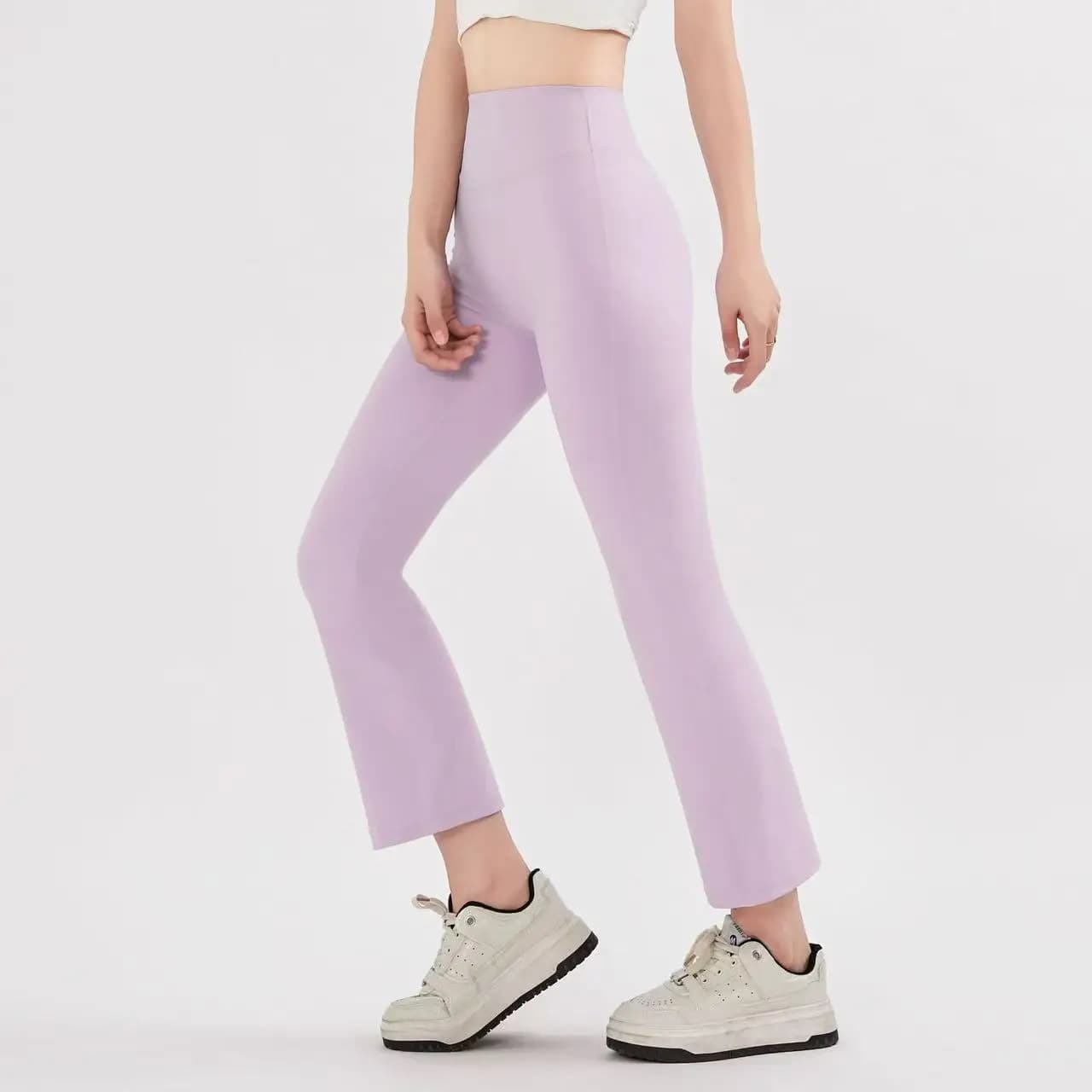 8/4 High Waist Yoga Pants - Slim fit Cigarette Leg Training Collant with Nude Feel for Gym and Pilates