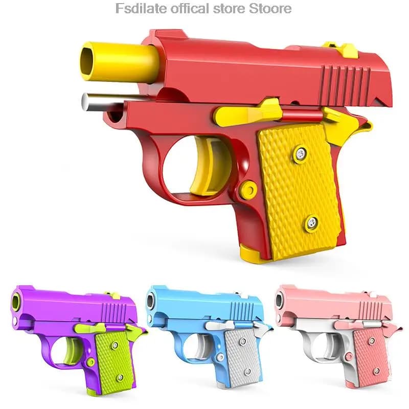 Pistola per ravanello giocattolo con stampa 3D Coltello per ravanello luminoso riduce la pressione agitarsi jouet Gravity mini giocattoli Regalo di Natale per giochi per bambini