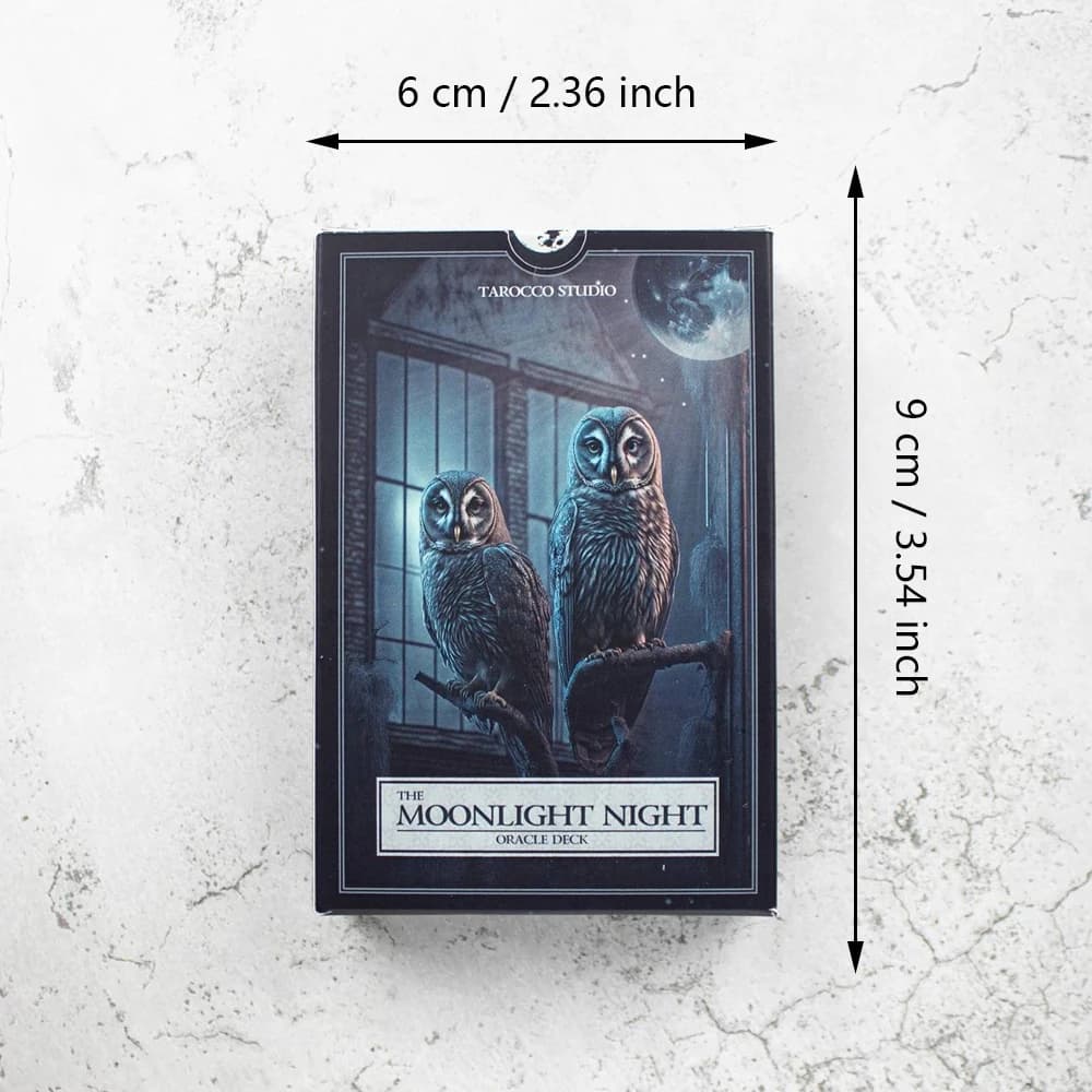 Carte con doppio goffratura 9*6 cm The Moonlight Night Lenormand Oracle Deck - 44 carte Gotico Fantasy Divination Cards