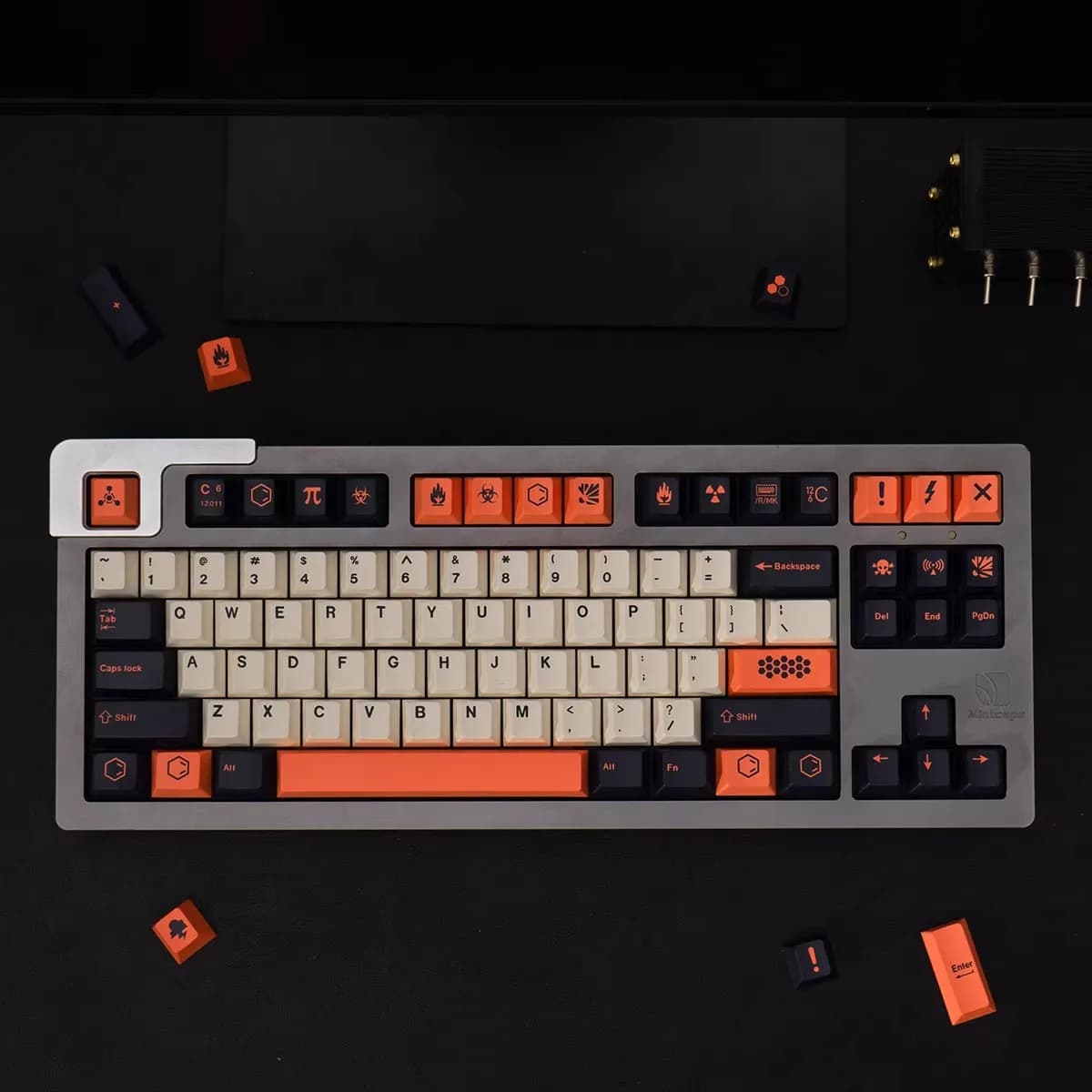 130 tasti Copritasti in carbonio Dye Sub KeyCap PBT Cherry Profilo per MX Split Tastiera meccanica 104 87 GK61 96 84 GK64 68 Copritasto