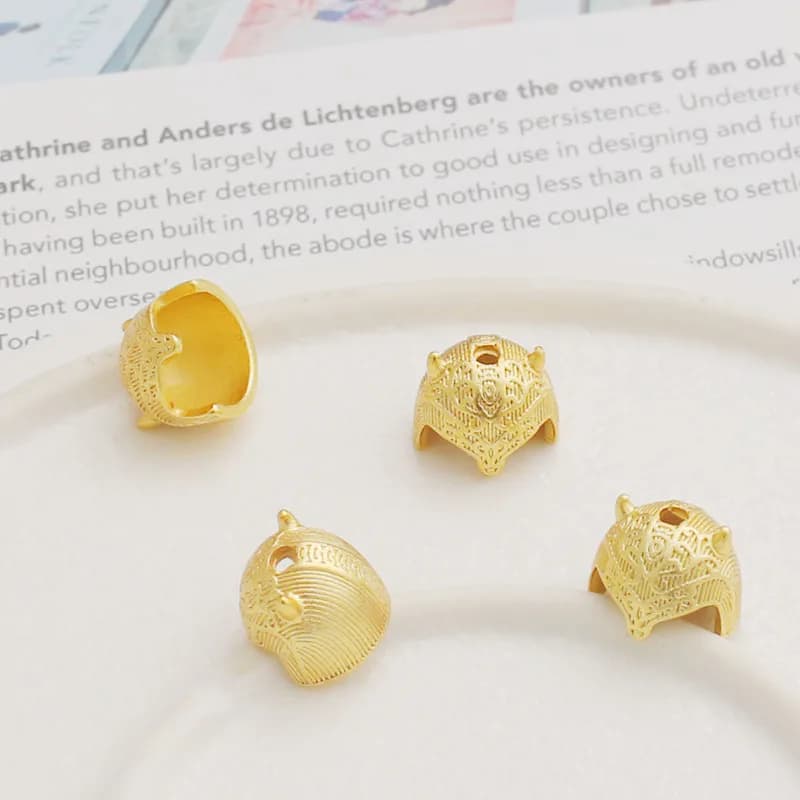 14K Gold-plated Zircon Snowflake Rose Hat Pendant Bracelet Necklace Earrings Pendant DIY Jewelry Accessories
