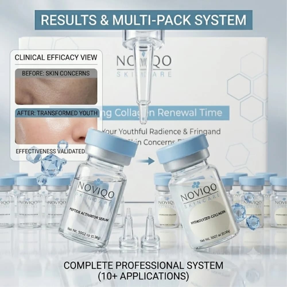 NOVIQO Silk Collagen Face Serum Anti Wrinkle Aging Lifting Firming Fade Fine Lines Moisturizing Brightening Skin Care