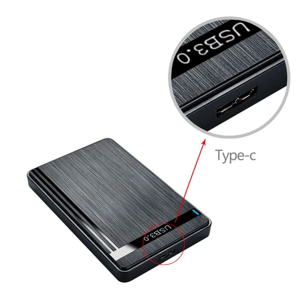 USB 3.0/2.0/Type C to SATA External Mobile Hard Drive Case 2.5 Inch SSD External Storage HDD Box For Computer Plug and Play