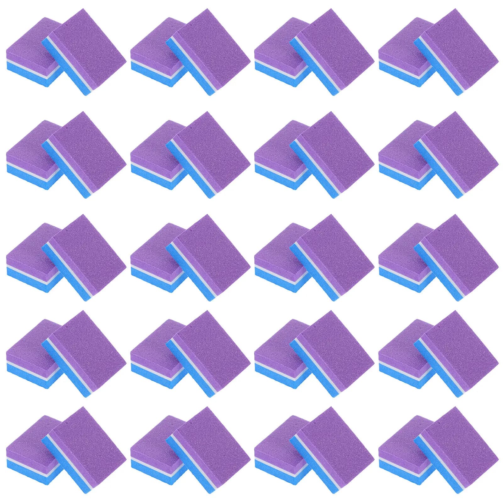 50 Pezzi Blocchetti Spugna Dual-Use per Unghie, per Lucidatura, Levigatura e Levigatura Rapida e Conveniente a Casa, Spugne per Manicure e Nail Art
