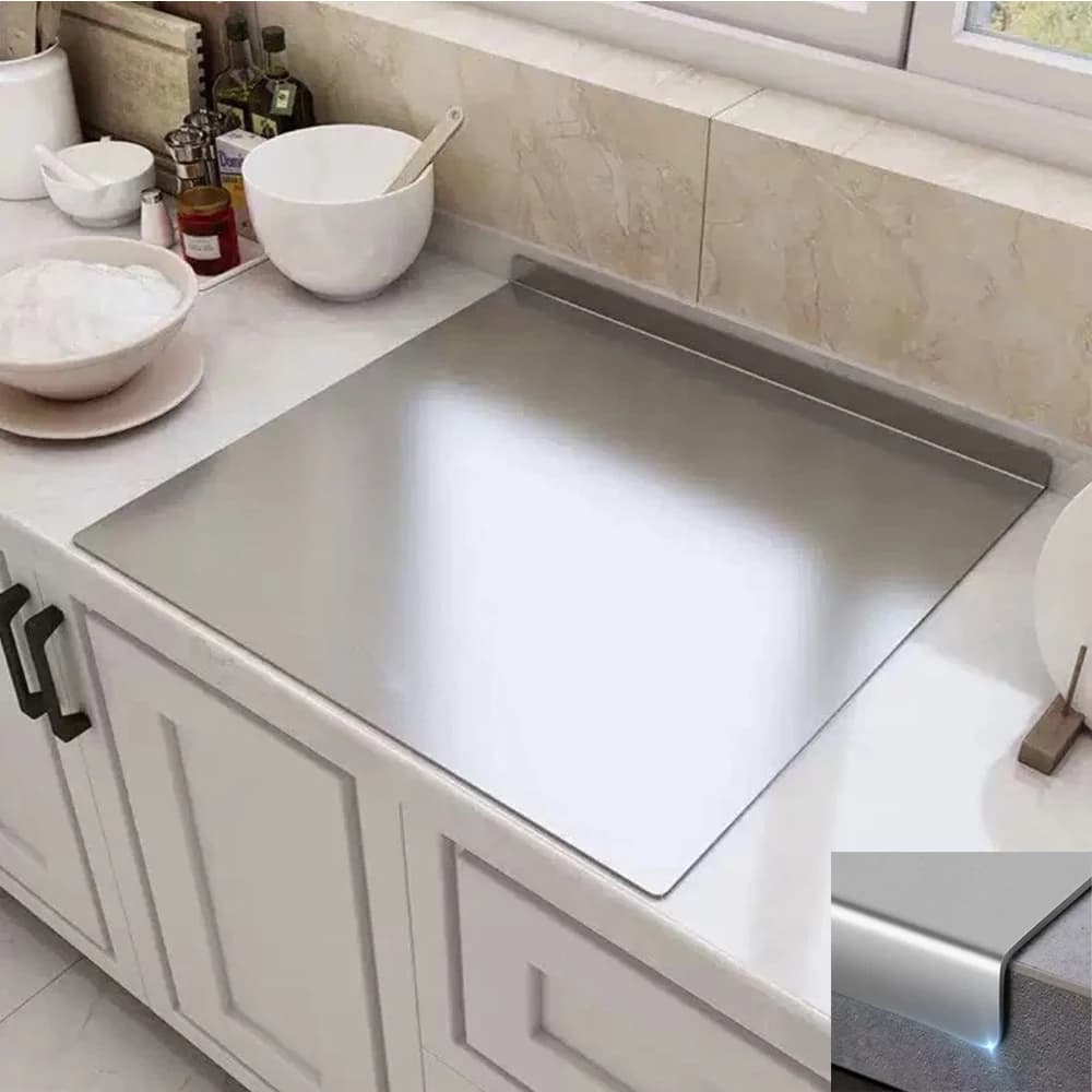 L shaped stainless steel cutter Double large panel Multifunctional panel for cutting and kneading home kitchen fruit