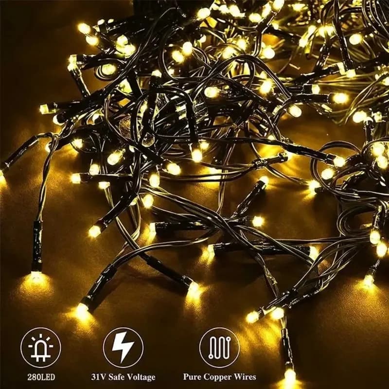 USB Powered Christmas Fairy Lights, Waterproof LED String Lights for Wedding Garden Halloween Party Decor
