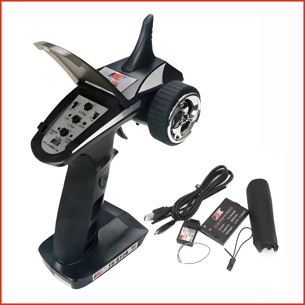 Trasmettitore pistola Flysky FS-GT2B GT2B 2.4G 3CH e ricevitore GR3E per camion buggy barca RC - Parti di telecomando