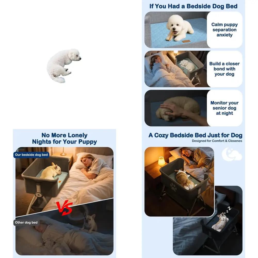 Letto per animali rialzato e regolabile per cani e gatti di piccola e media taglia, copertura lavabile rimovibile, 30 l x 21 l