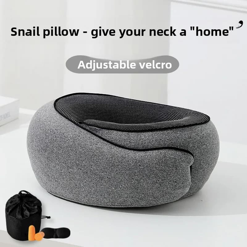 Cuscino Cervicale in Memory Foam Morbido a Forma di U, Leggero e Pieghevole per Viaggi in Aereo e Auto, Supporto Cervicale per Dormire