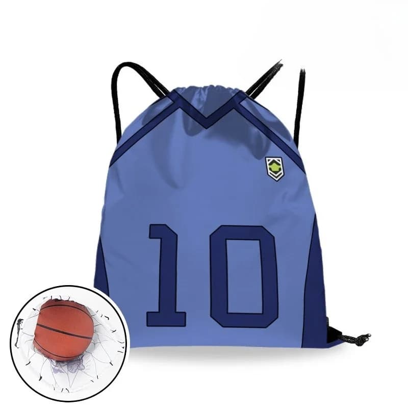 Nuova Borsa da Basket alla Moda Serie Blue Lock, Zaino Leggero con Coulisse per Studenti, Borsa da Basket con Stampa Numerica per Uomo