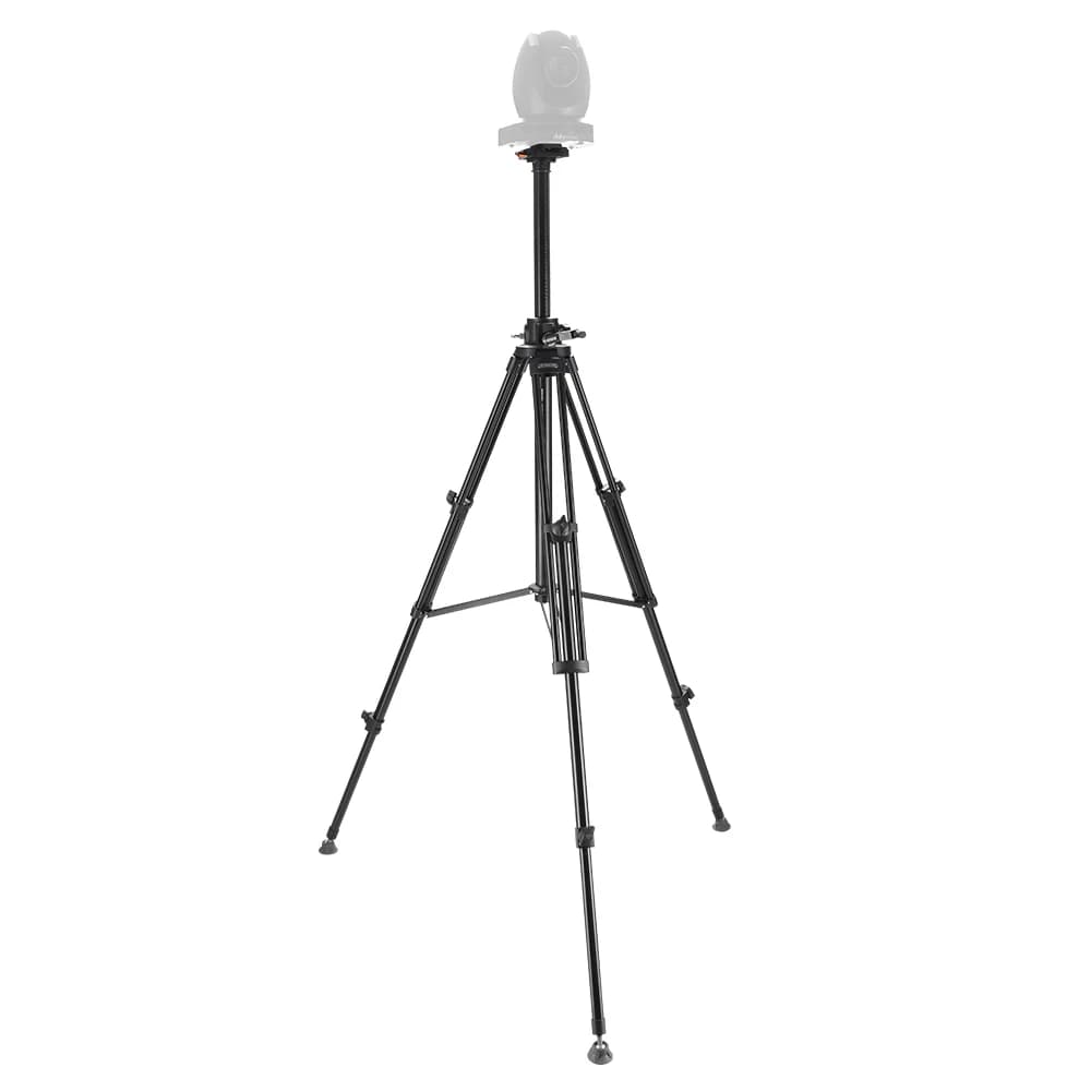 Treppiede in alluminio con ingranaggi E-IMAGE PSK01 con colonna centrale elevabile e adattatore QR, altezza massima di lavoro di 2,3 m per telecamere PTZ