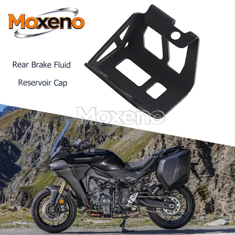 Motorcycle Aluminum Brake Fluid Reservoir Cap Black Anodized Finish Maintain Brake Fluid Stability For Yamaha Tracer 9 GT 2025