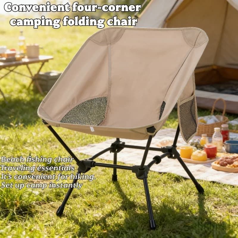 Sedia pieghevole da picnic da campeggio all'aperto sedia pieghevole portatile sedia da trekking leggera da spiaggia a doppio uso alta e bassa