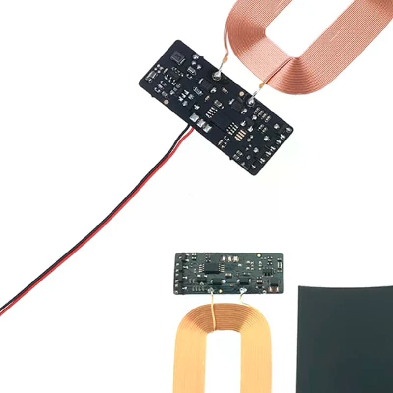 Circuito PCBA trasmettitore modulo caricabatterie wireless veloce Qi standard + bobina