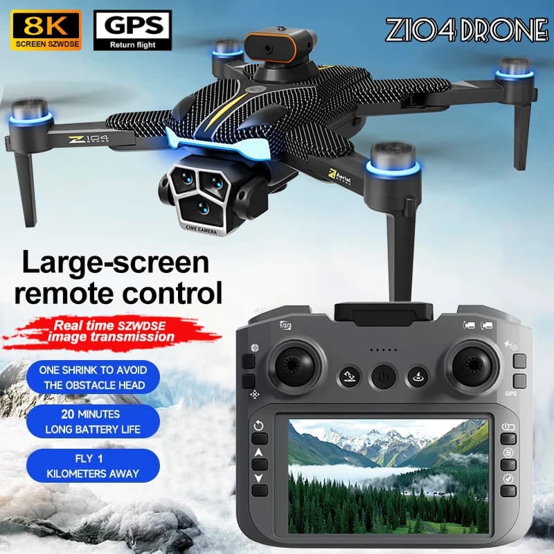 For Xiaomi Z104 GPS Positioning Drone 8K HD Aerial Photography Double Camera Brushless Quadrotor Avoiding Obstacles RC UAV antenna
