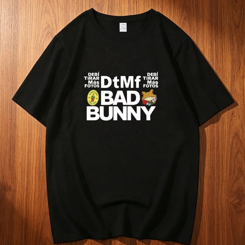 Bad Bunny cotton t shirt men aesthetic Pop Culture Comfortable University kawaii t shirt Punk harajuku streetwear Breathable