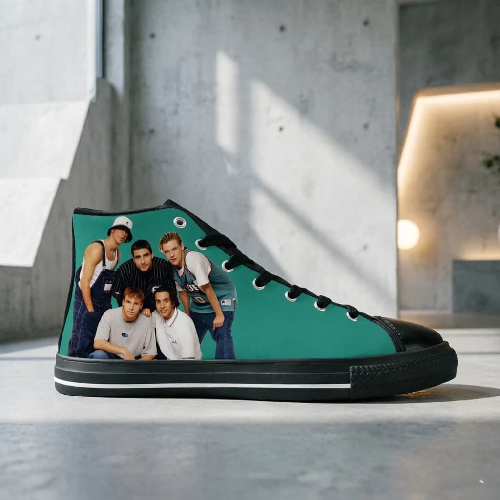 Sneakers alte unisex Backstreet Boys, scarpe casual da uomo e da donna, scarpe in tela con stampa di band musicali, alla moda