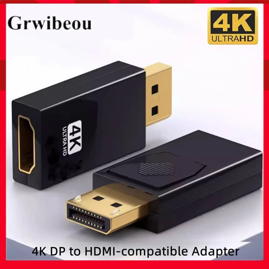 Convertitore adattatore compatibile da DisplayPort a HDMI 4K DP Display Port Adattatore HDTV compatibile da DP a HDMI Video Audio PC Laptop TV
